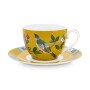 Pip Studio Blushing Birds Cup & Saucer Yellow