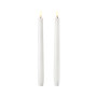 Uyuni LED Taper Candle 25cm - White (Twin Pack)