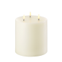 Uyuni LED Triple Flame Candle 15cm - Ivory