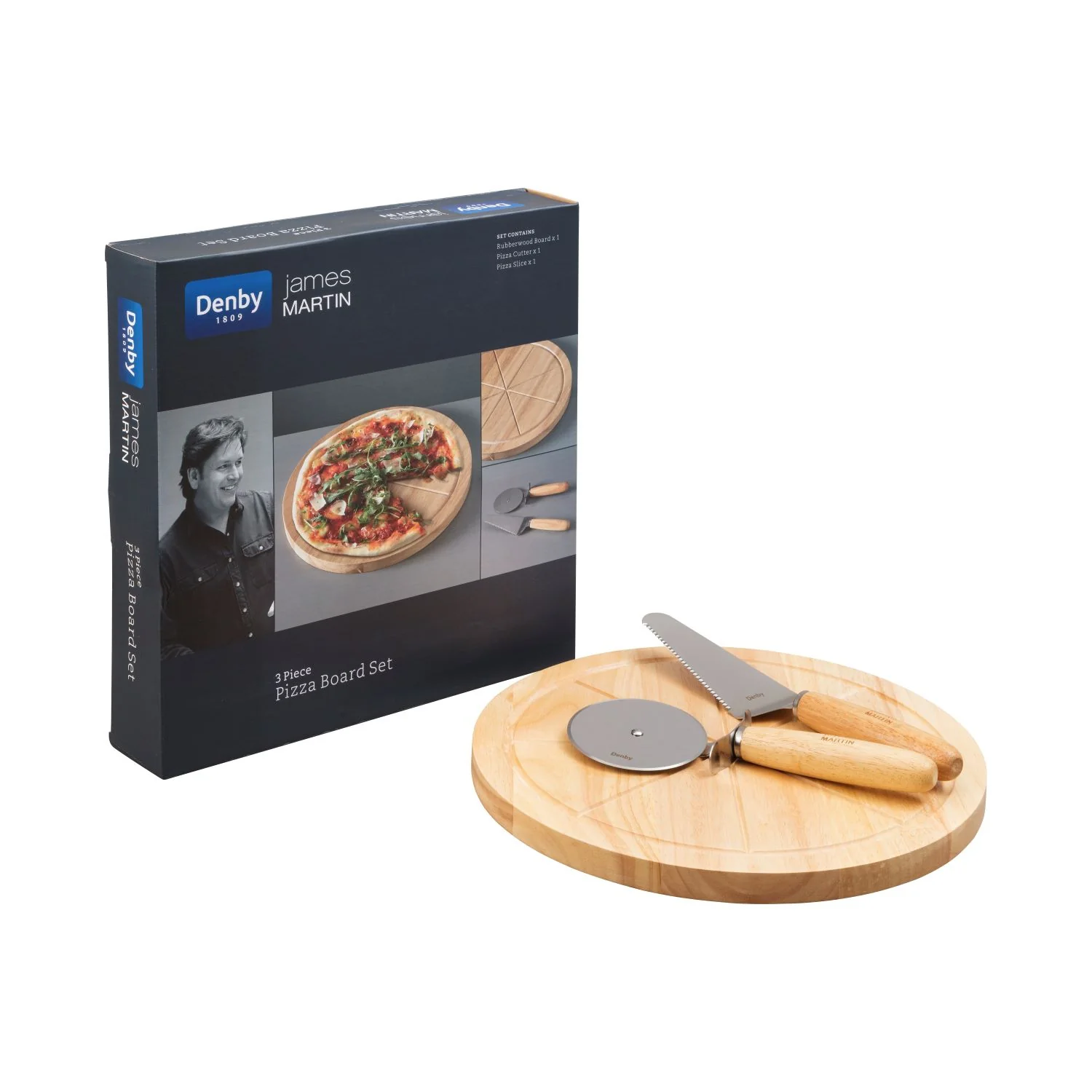 james martin pizza board and cutter set 1